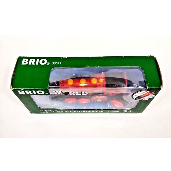 Brio World 33592 Battery Operated Wooden Mighty Red Action Locomotive for Train - Picture 4 of 7